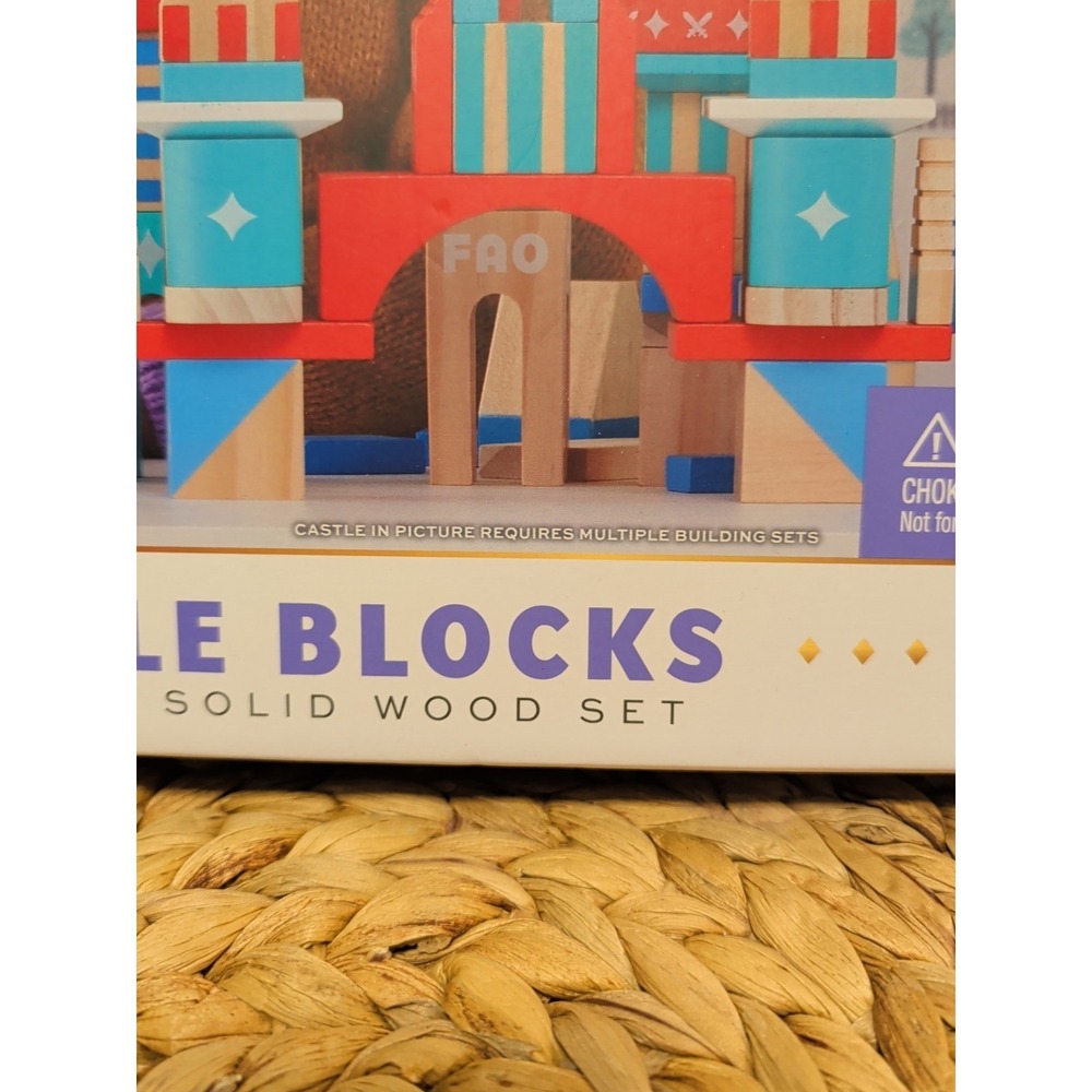 FAO Schwarz Toy Castle Colorful Wood Blocks Set 75 Pieces - Picture 6 of 6
